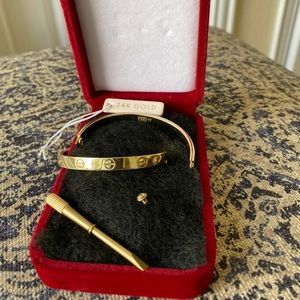 14k Solid gold screw style bracelet